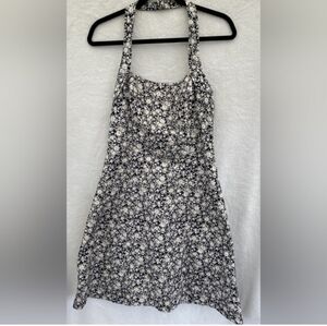 A·B·S by Allen Schwartz Black and White Floral Dress
